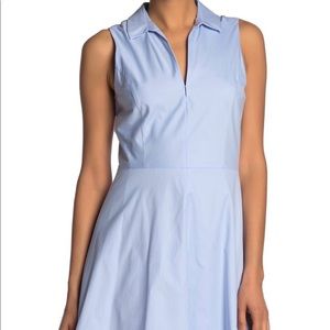 Light Blue A-Line Collared Theory Dress